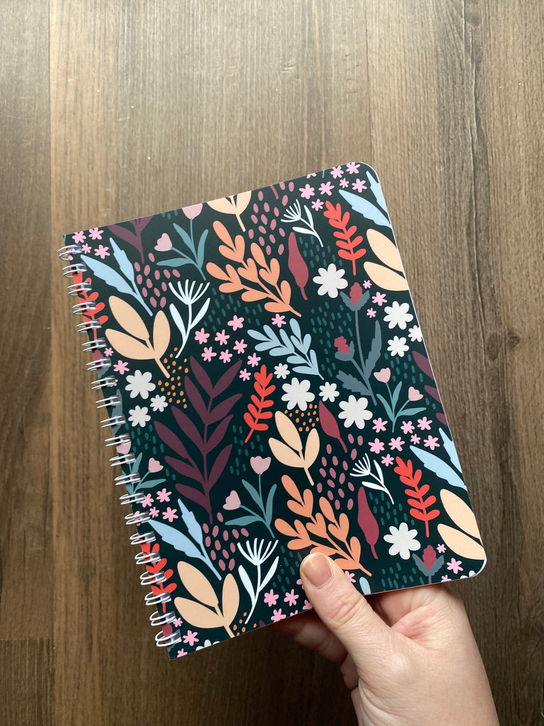 Whimsical Floral Spiral Notebook Small
